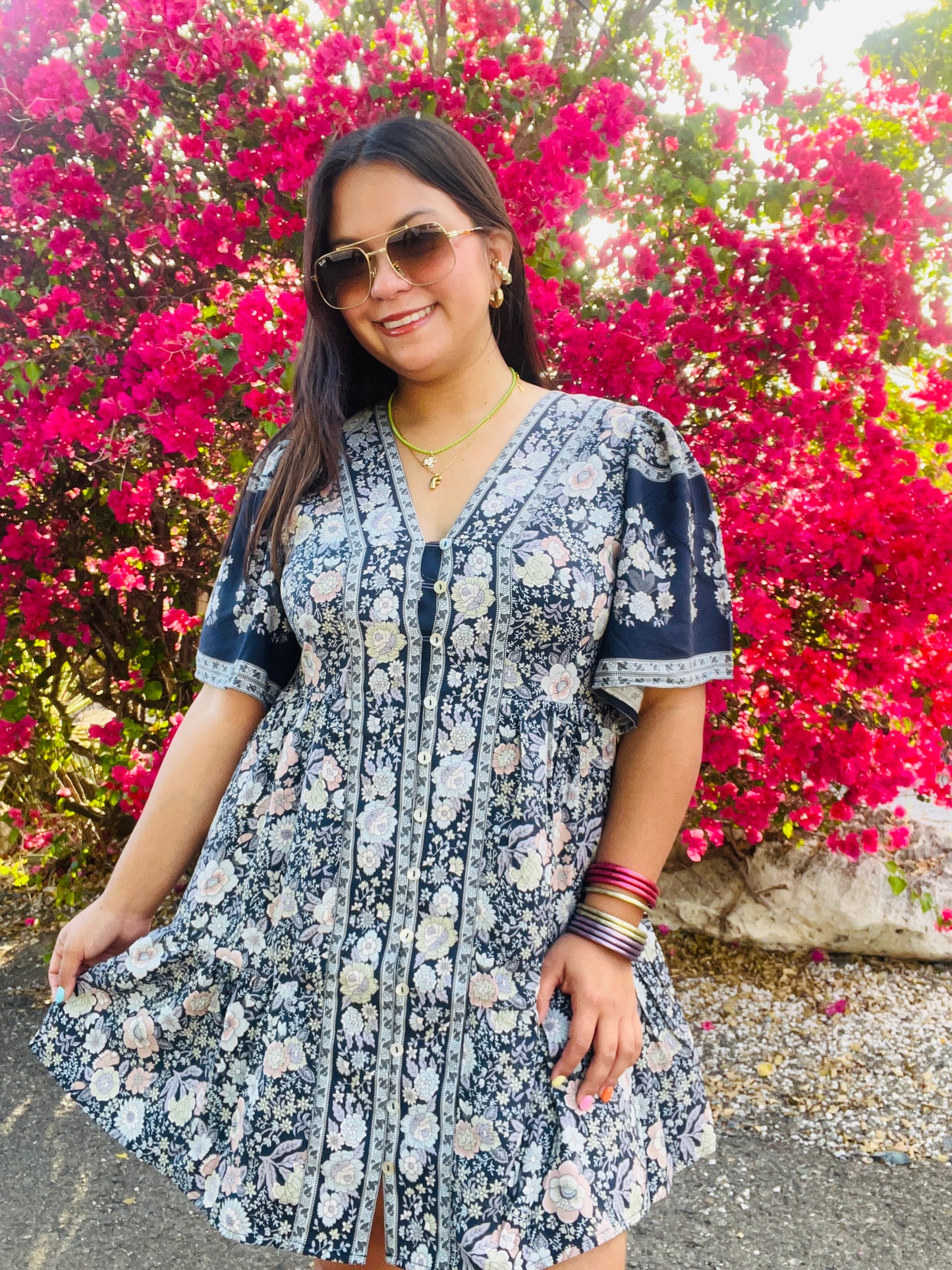 Flowers Short Dress