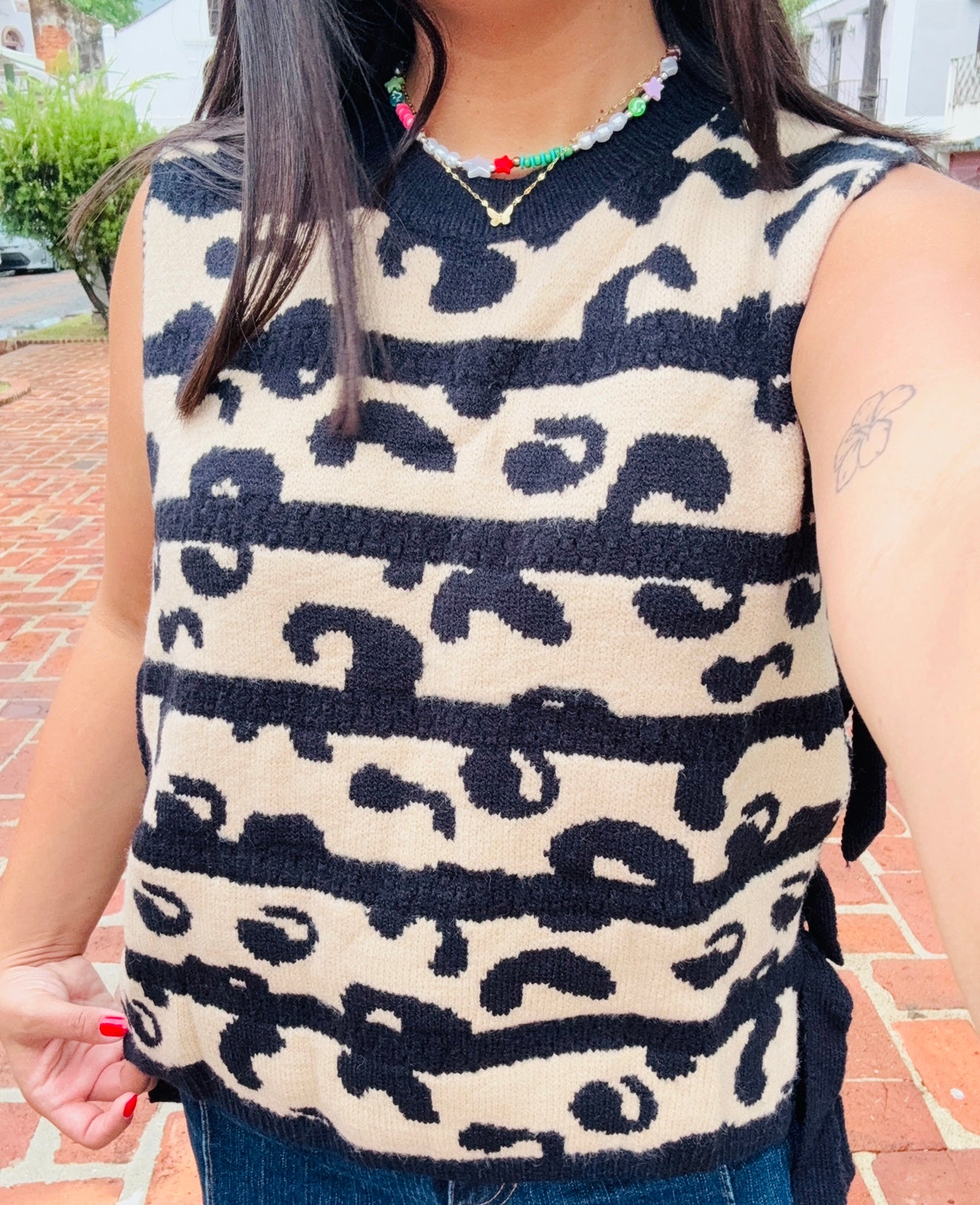 Leopard Sweater Vest