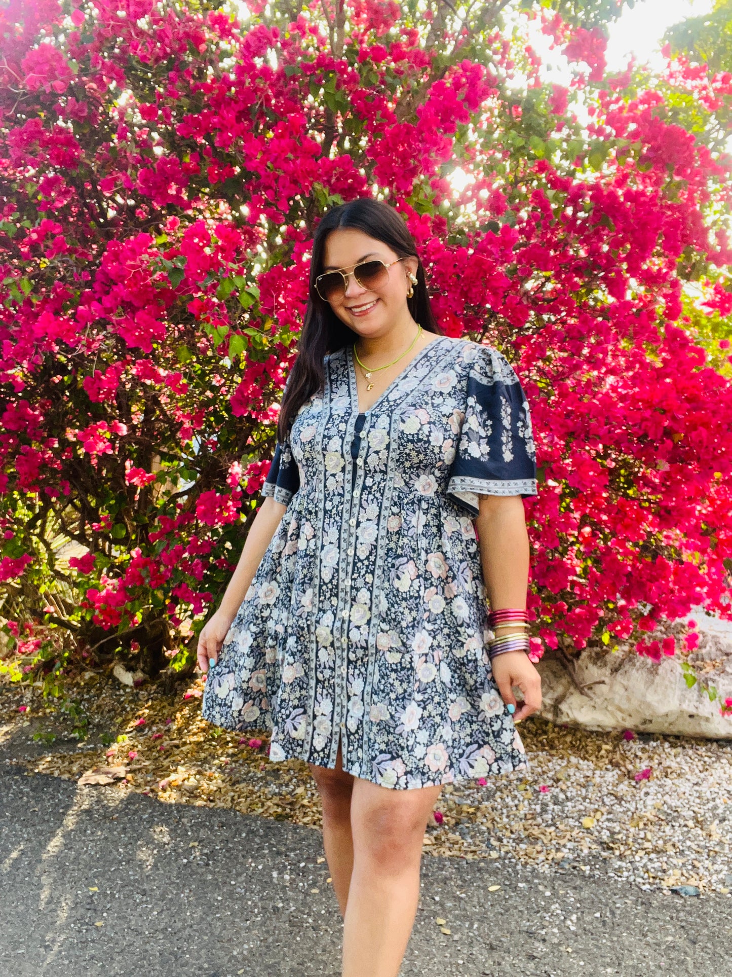 Flowers Short Dress