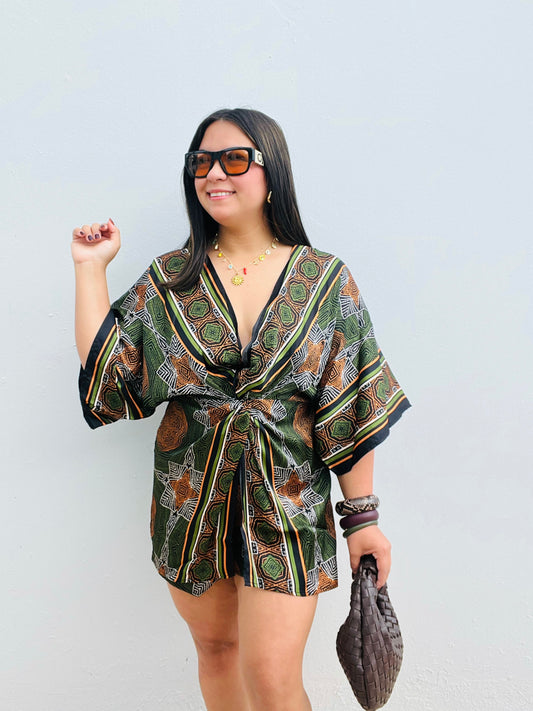 Satin Knot Romper