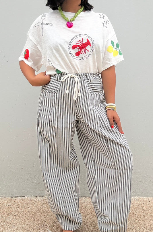 Barrel Denim Pants
