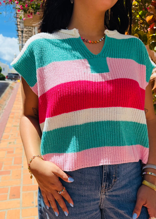 Multi Color Stripe Top