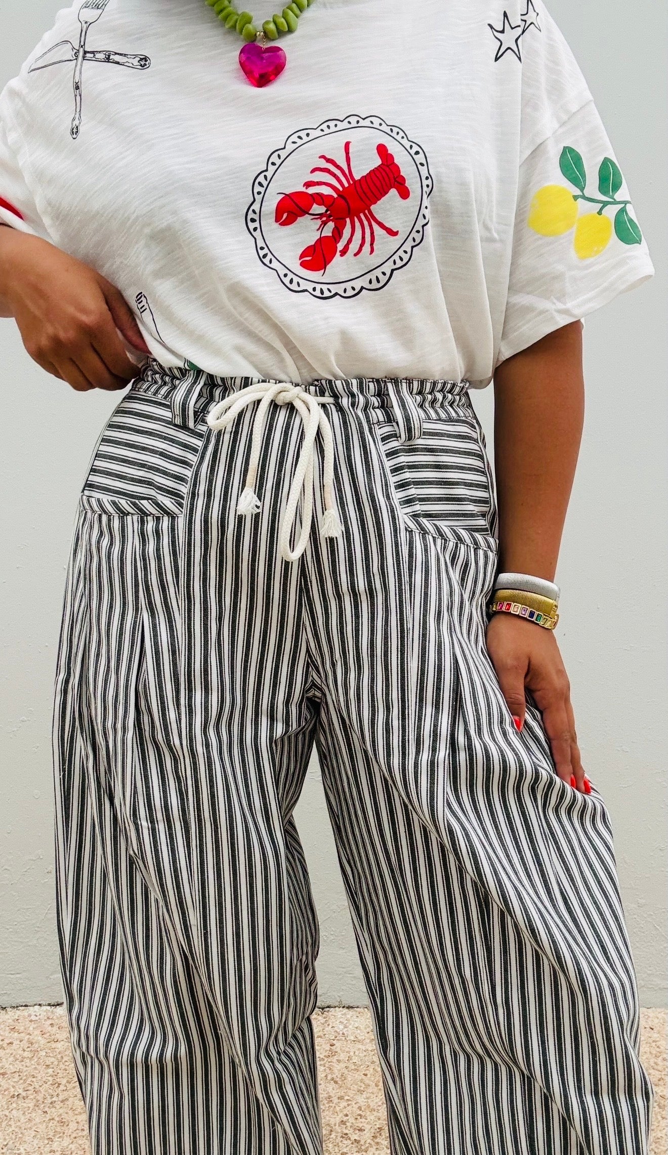 Barrel Denim Pants