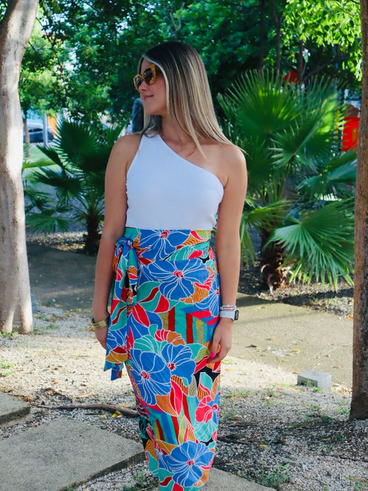 Wrap Around Tropical Skirt