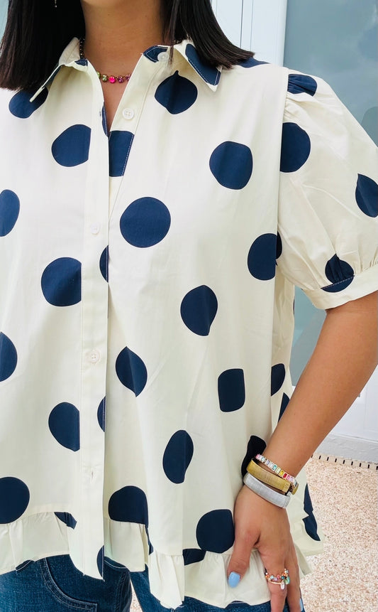 Polka Oversized Shirt