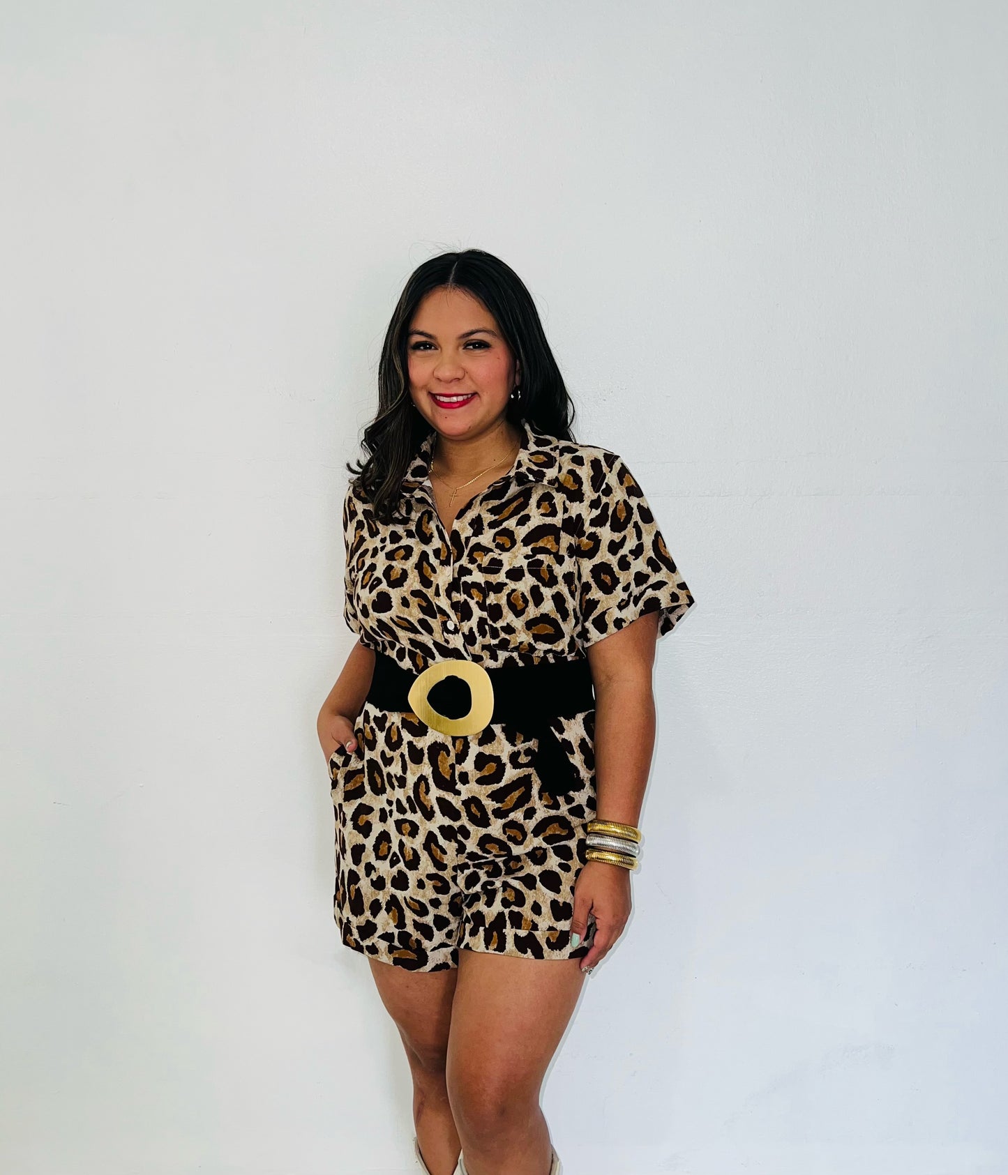 Animal Print Romper