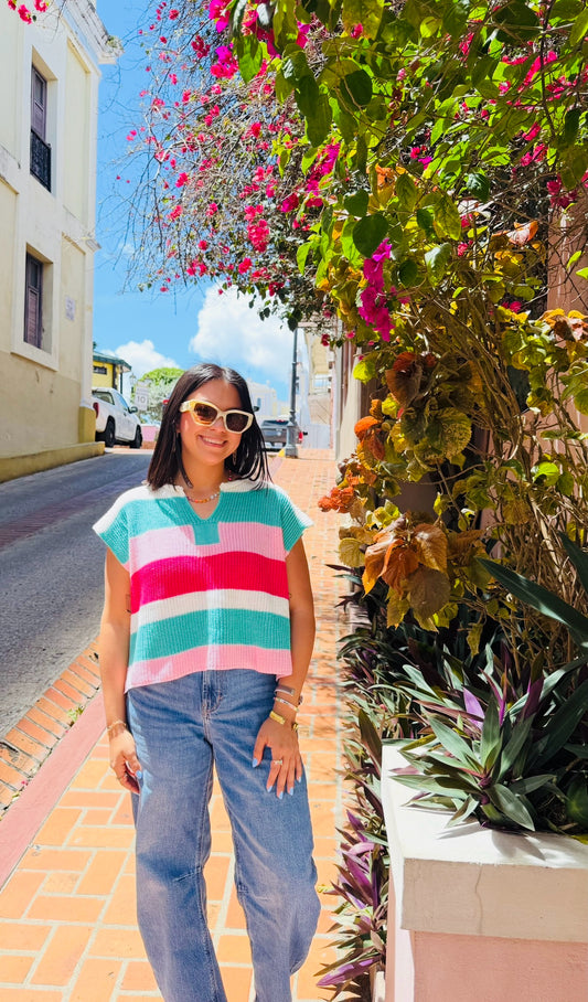 Multi Color Stripe Top