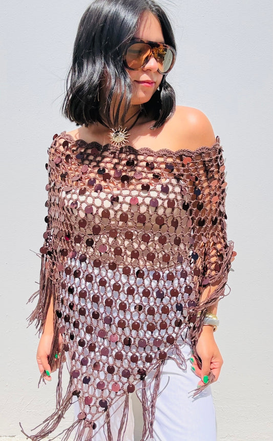 Sequin Poncho