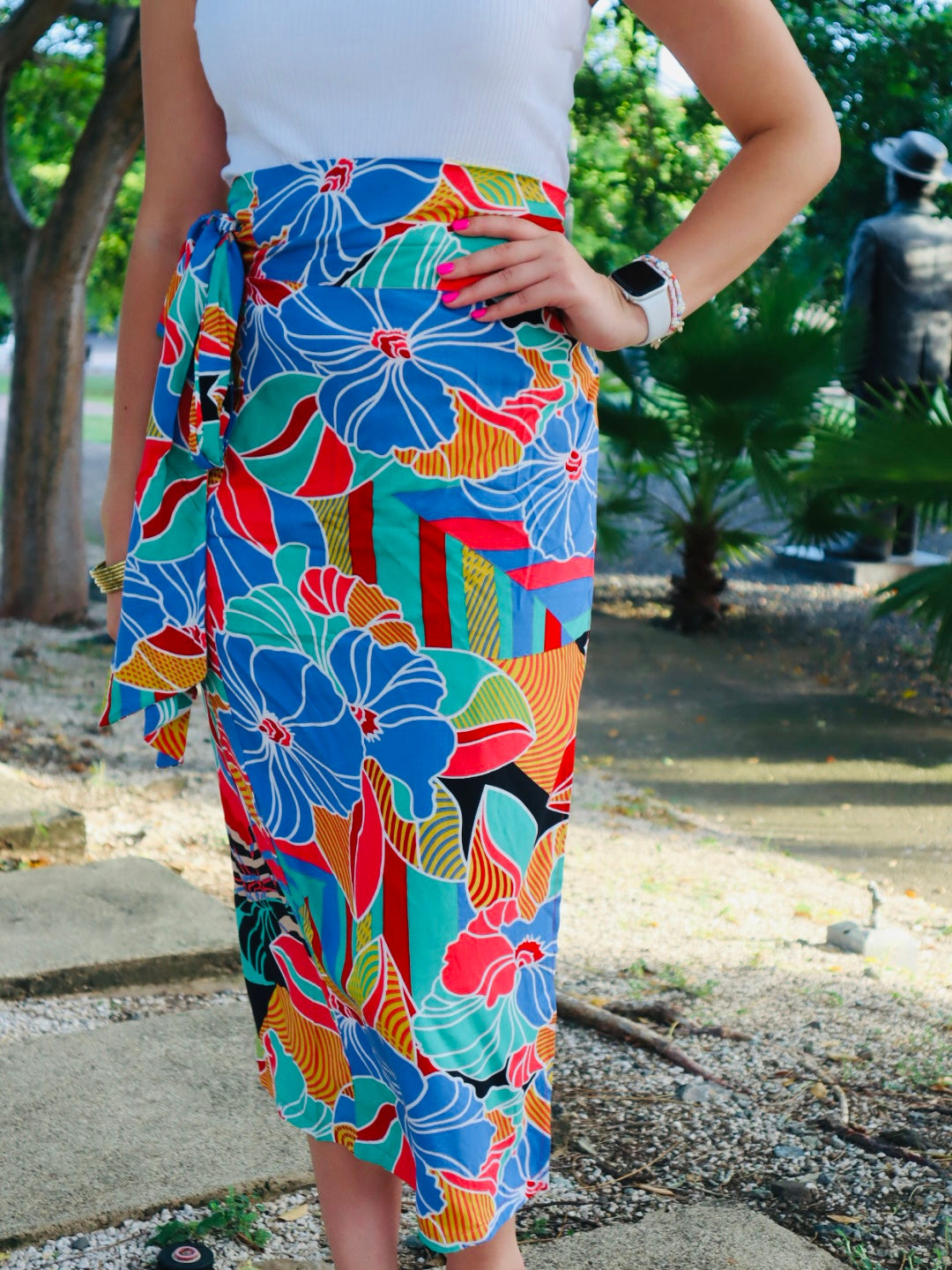 Wrap Around Tropical Skirt