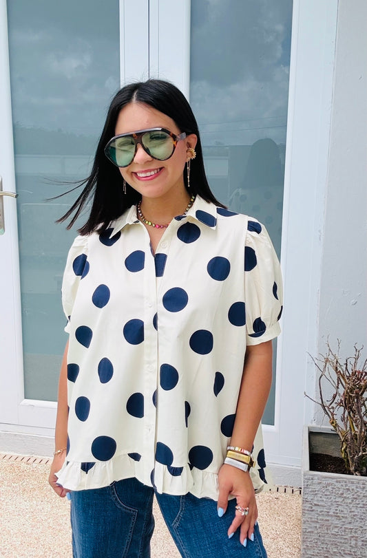 Polka Oversized Shirt