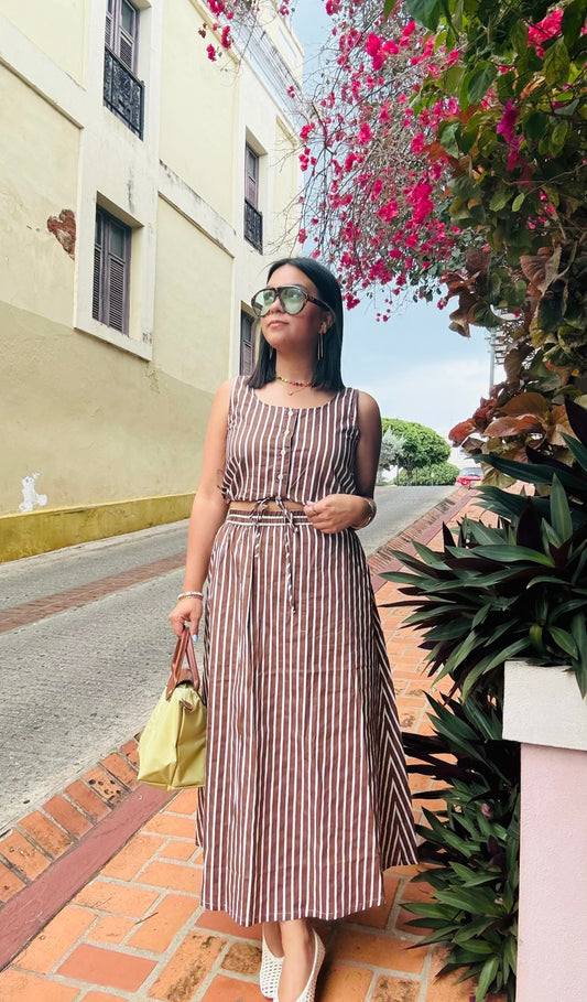 Mocha Striped Set
